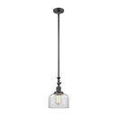 Bell Mini Pendant shown in the Oil Rubbed Bronze finish with a Clear shade