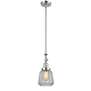 Chatham Mini Pendant shown in the Polished Chrome finish with a Clear shade