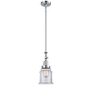 Canton Mini Pendant shown in the Polished Chrome finish with a Clear shade