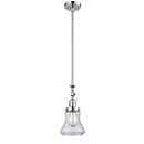 Bellmont Mini Pendant shown in the Polished Chrome finish with a Clear shade