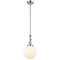 Beacon Mini Pendant shown in the Polished Chrome finish with a Matte White shade