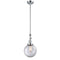 Beacon Mini Pendant shown in the Polished Chrome finish with a Clear shade