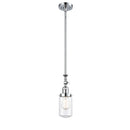 Dover Mini Pendant shown in the Polished Chrome finish with a Clear shade