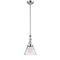 Cone Mini Pendant shown in the Polished Chrome finish with a Clear shade