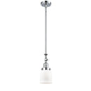 Bell Mini Pendant shown in the Polished Chrome finish with a Matte White shade