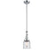 Bell Mini Pendant shown in the Polished Chrome finish with a Clear shade