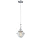 Oxford Mini Pendant shown in the Polished Chrome finish with a Clear shade