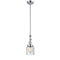 Bell Mini Pendant shown in the Polished Chrome finish with a Seedy shade