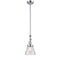 Cone Mini Pendant shown in the Polished Chrome finish with a Clear shade