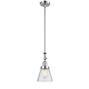 Cone Mini Pendant shown in the Polished Chrome finish with a Seedy shade