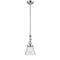 Cone Mini Pendant shown in the Polished Chrome finish with a Seedy shade