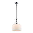 Bell Mini Pendant shown in the Polished Chrome finish with a Matte White shade