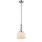 Bell Mini Pendant shown in the Polished Chrome finish with a Matte White shade