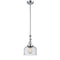 Bell Mini Pendant shown in the Polished Chrome finish with a Seedy shade