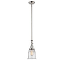 Canton Mini Pendant shown in the Polished Nickel finish with a Seedy shade