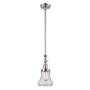 Bellmont Mini Pendant shown in the Polished Nickel finish with a Seedy shade