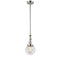 Beacon Mini Pendant shown in the Polished Nickel finish with a Clear shade