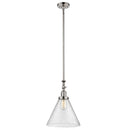 Cone Mini Pendant shown in the Polished Nickel finish with a Seedy shade