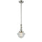 Oxford Mini Pendant shown in the Polished Nickel finish with a Seedy shade