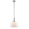 Bell Mini Pendant shown in the Polished Nickel finish with a Matte White shade