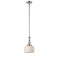 Bell Mini Pendant shown in the Polished Nickel finish with a Matte White shade