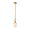 Beacon Mini Pendant shown in the Satin Gold finish with a Matte White shade