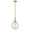 Beacon Mini Pendant shown in the Satin Gold finish with a Clear shade