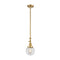 Beacon Mini Pendant shown in the Satin Gold finish with a Clear shade