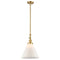 Cone Mini Pendant shown in the Satin Gold finish with a Matte White shade