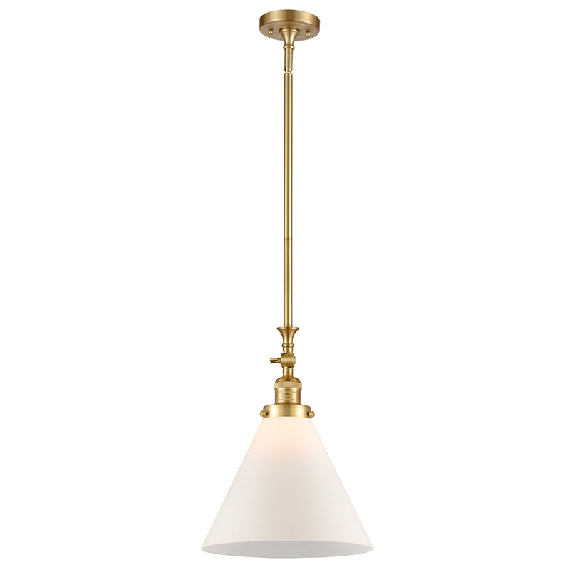 Cone Mini Pendant shown in the Satin Gold finish with a Matte White shade