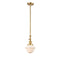 Oxford Mini Pendant shown in the Satin Gold finish with a Matte White shade