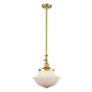 Oxford Mini Pendant shown in the Satin Gold finish with a Matte White shade