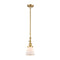 Cone Mini Pendant shown in the Satin Gold finish with a Matte White shade