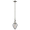 Geneseo Mini Pendant shown in the Brushed Satin Nickel finish with a Clear Crackled shade