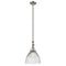 Seneca Falls Mini Pendant shown in the Brushed Satin Nickel finish with a Clear Halophane shade