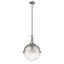 Hampden Pendant shown in the Brushed Satin Nickel finish with a Seedy shade