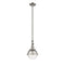 Hampden Mini Pendant shown in the Brushed Satin Nickel finish with a Seedy shade