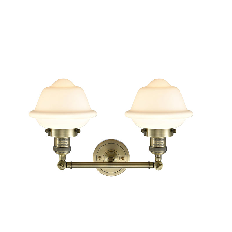 Innovations Lighting Small Oxford 2 Light Bath Vanity Light Part Of The Franklin Restoration Collection 208-AB-G531-LED