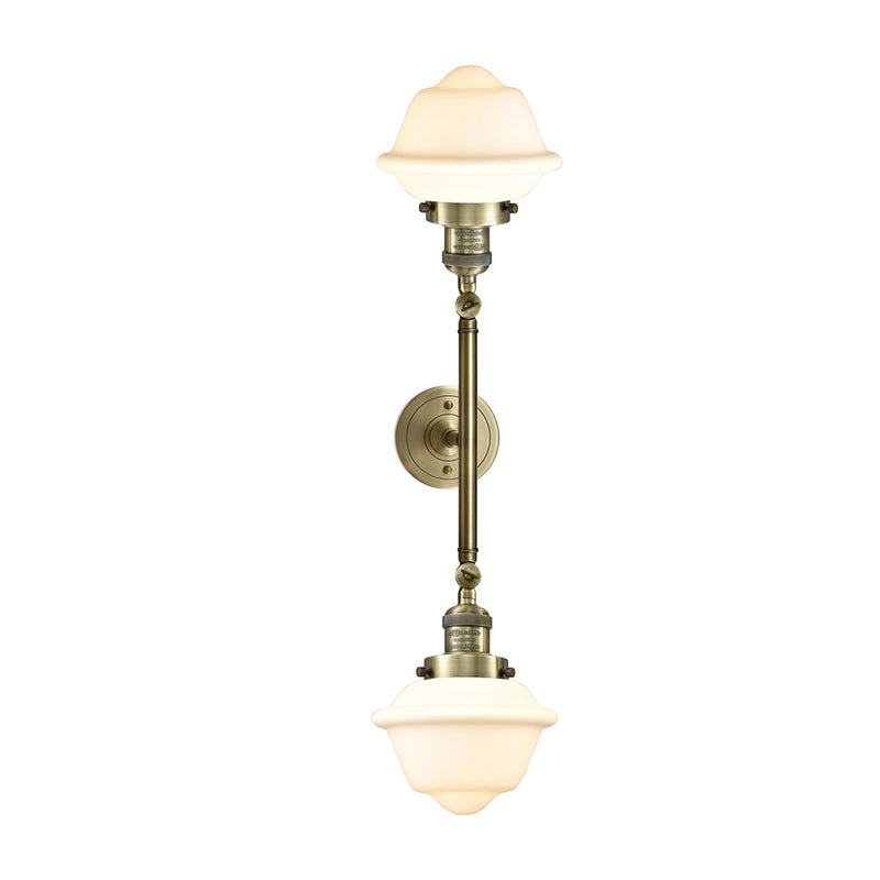 Innovations Lighting Small Oxford 2 Light Bath Vanity Light Part Of The Franklin Restoration Collection 208-AB-G531-LED