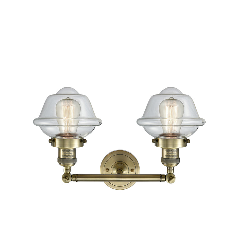 Innovations Lighting Small Oxford 2 Light Bath Vanity Light Part Of The Franklin Restoration Collection 208-AB-G532-LED