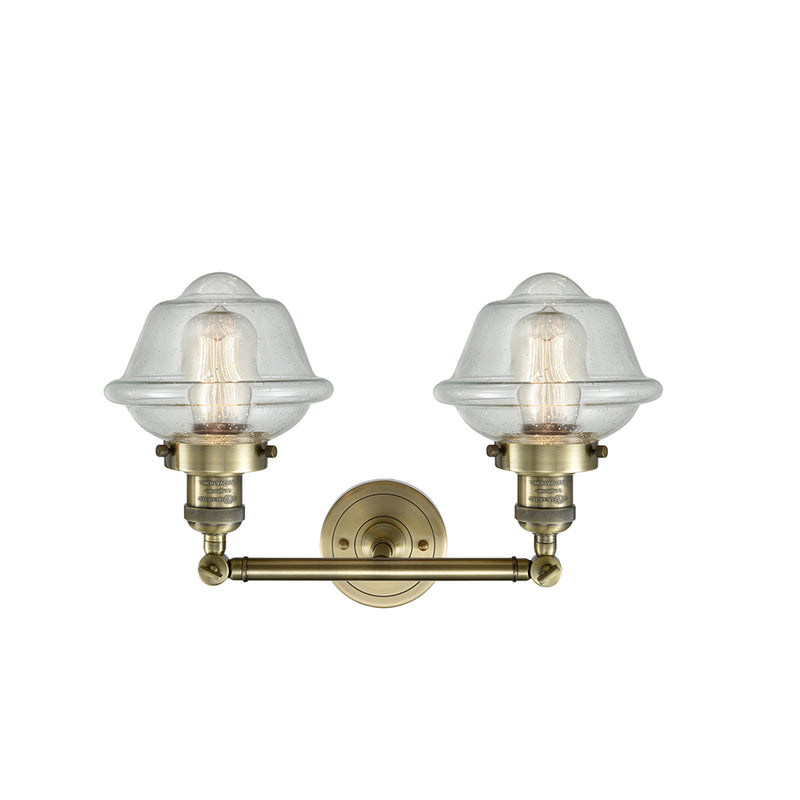 Innovations Lighting Small Oxford 2 Light Bath Vanity Light Part Of The Franklin Restoration Collection 208-AB-G534-LED