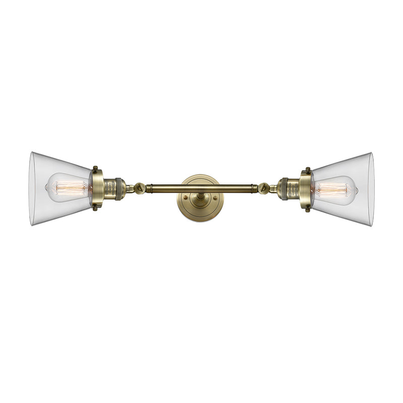 Innovations Lighting Small Cone 2 Light Bath Vanity Light Part Of The Franklin Restoration Collection 208-AB-G62-LED