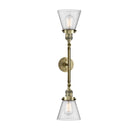 Innovations Lighting Small Cone 2 Light Bath Vanity Light Part Of The Franklin Restoration Collection 208-AB-G64-LED