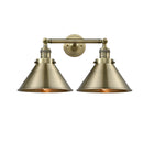 Briarcliff Bath Vanity Light shown in the Antique Brass finish with a Antique Brass shade