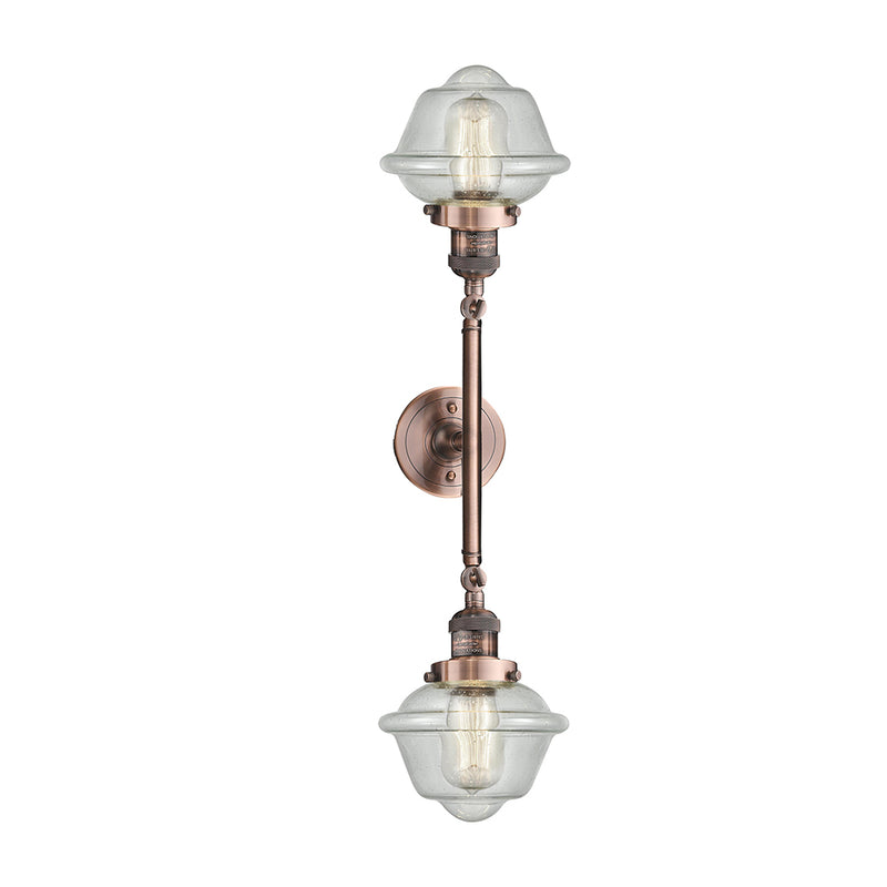 Innovations Lighting Small Oxford 2 Light Bath Vanity Light Part Of The Franklin Restoration Collection 208-AC-G534-LED