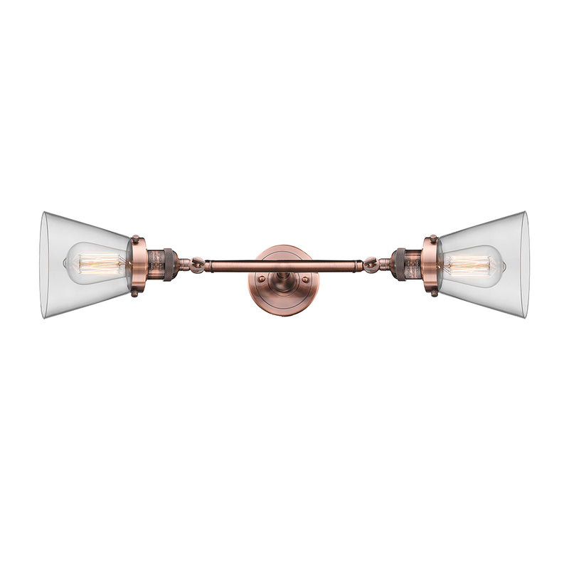 Innovations Lighting Small Cone 2 Light Bath Vanity Light Part Of The Franklin Restoration Collection 208-AC-G62-LED