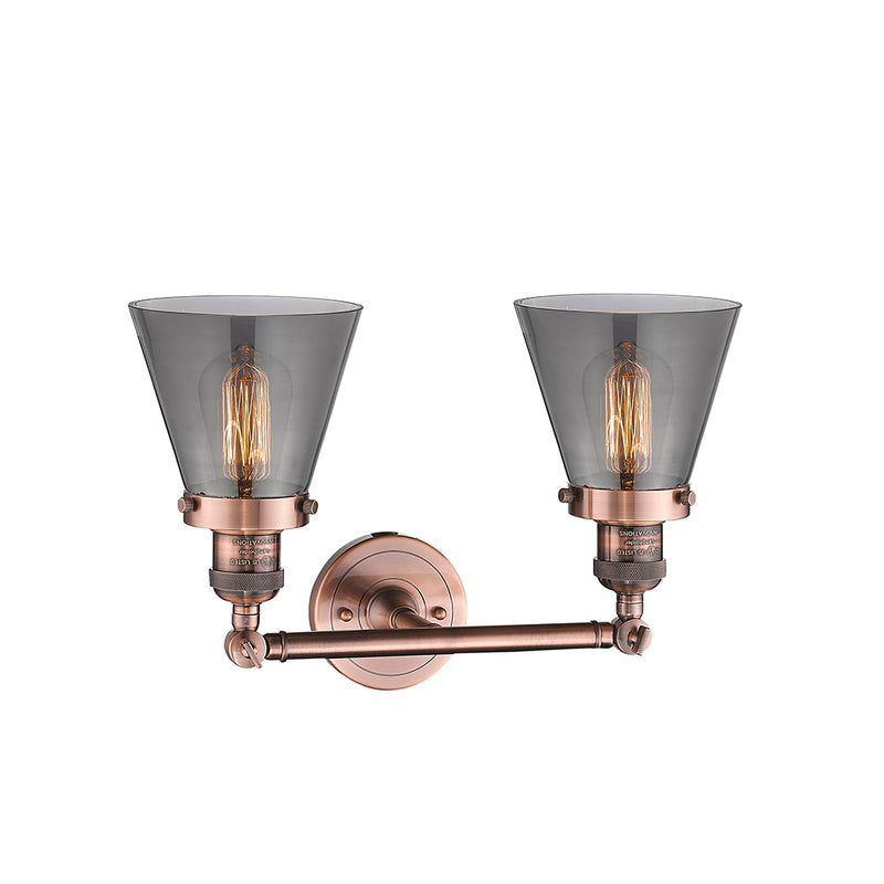 Innovations Lighting Small Cone 2 Light Bath Vanity Light Part Of The Franklin Restoration Collection 208-AC-G63-LED