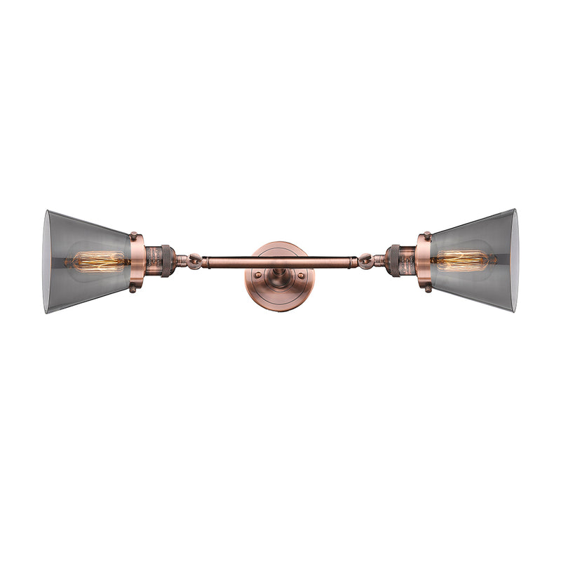 Innovations Lighting Small Cone 2 Light Bath Vanity Light Part Of The Franklin Restoration Collection 208-AC-G63-LED