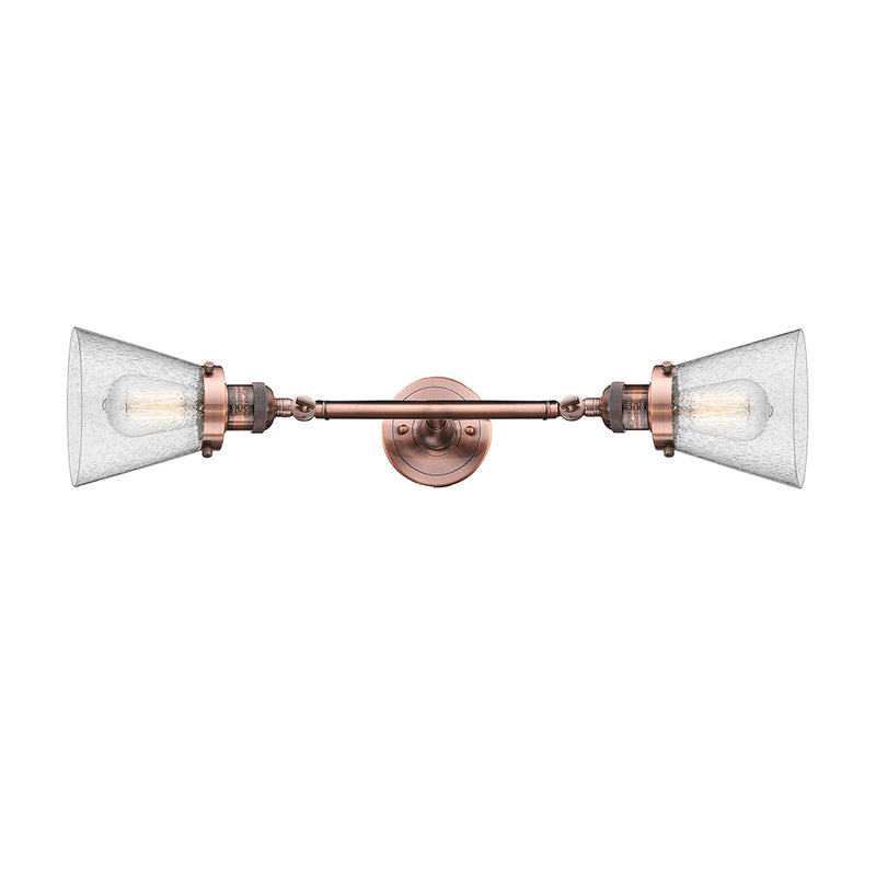 Innovations Lighting Small Cone 2 Light Bath Vanity Light Part Of The Franklin Restoration Collection 208-AC-G64-LED