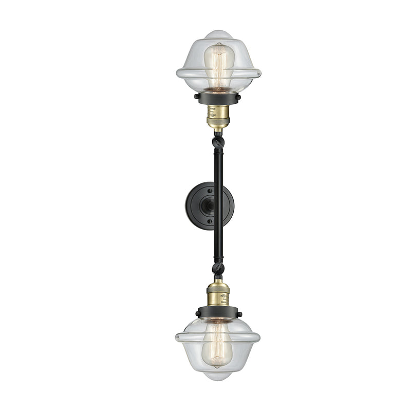 Innovations Lighting Small Oxford 2 Light Bath Vanity Light Part Of The Franklin Restoration Collection 208-BAB-G532-LED